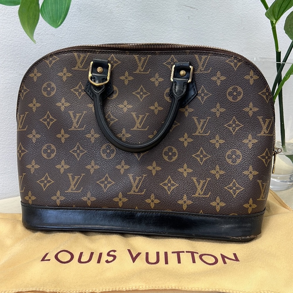 Louis Vuitton Alma Monogram Brown and Black Bag